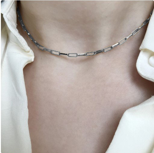 [韓国人気ジュエリー] BIJOU Box Chain Necklace Box Chain Necklace for Ladies | Stainless Steel Jewellery